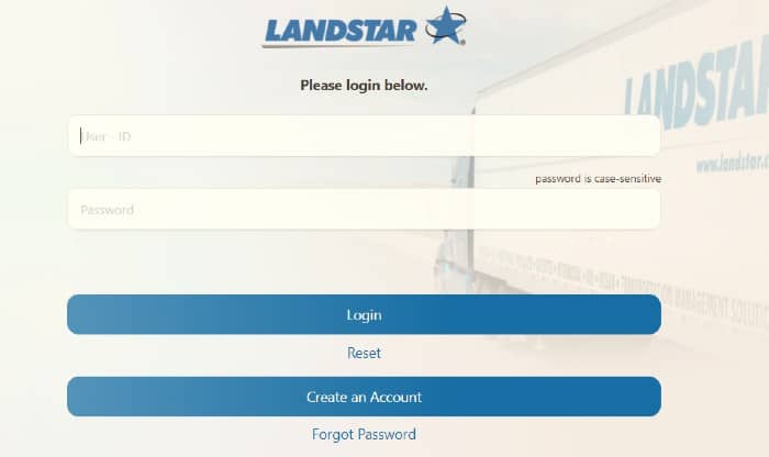 LandstarOnline-Login